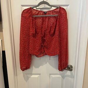 Fashion Nova Scarlet Floral Blouse